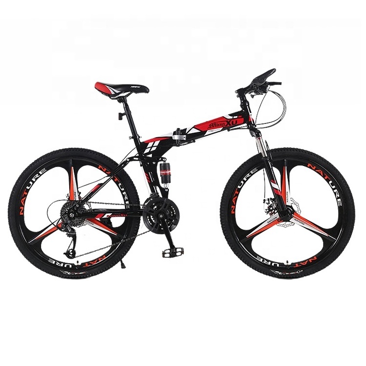 2023 Hot Sale Mountain Bike Double Wall Rims Outdoor Cycling Variable Speed Bicycle 26 Inch Folding Bike