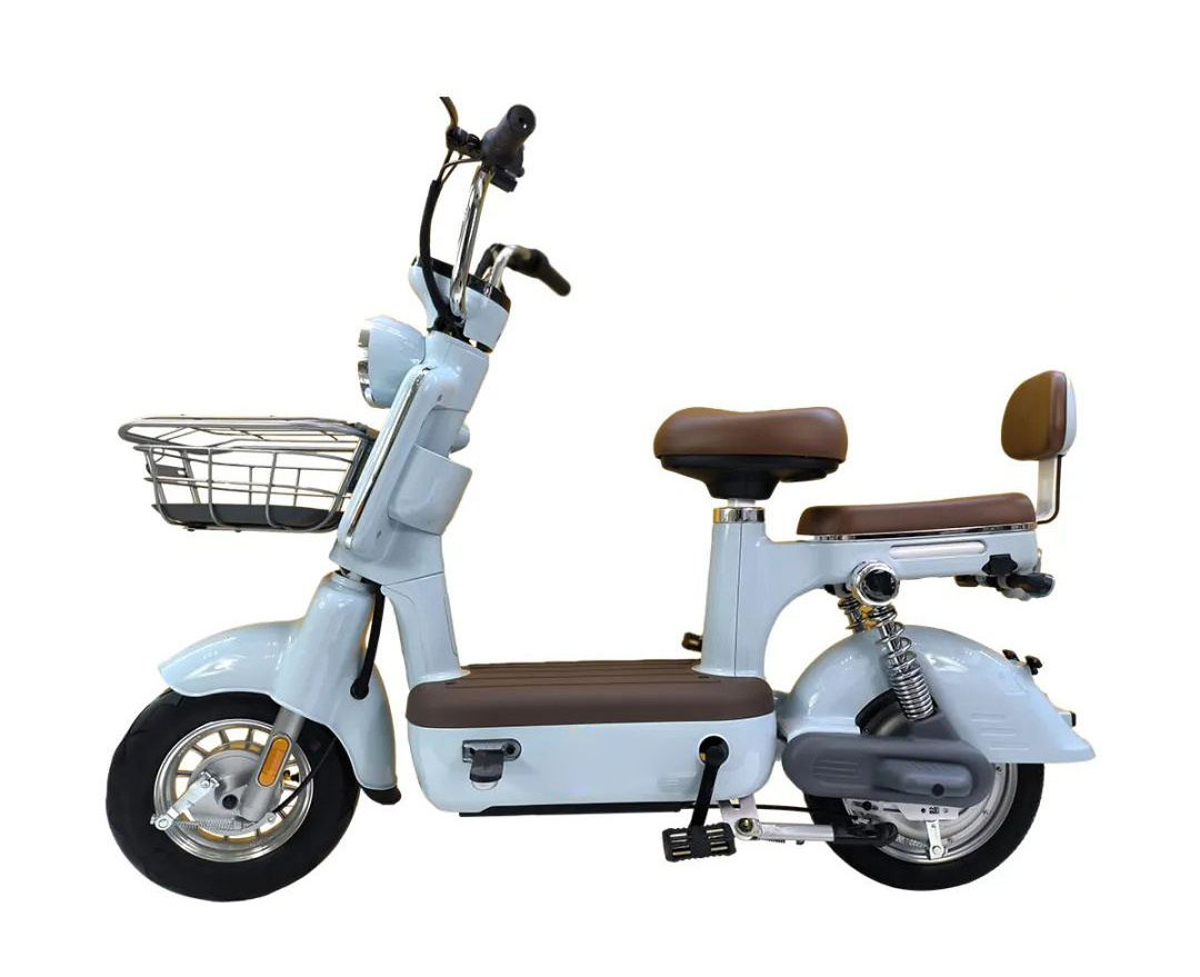 New Retro Model CIty Electric Scooter 400W 48V Macaron Color Frame LCD Display Remote Control Alarm Rear Suspension