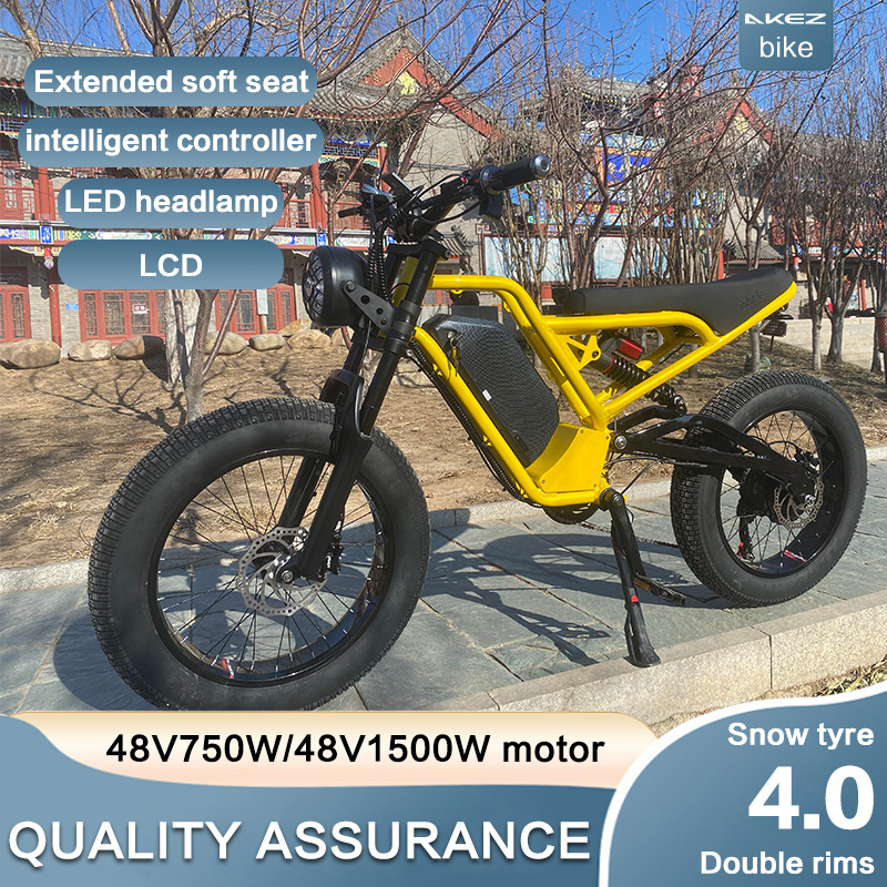 Wholesale 48V 1500W 750W Electric Bike 20 Inch 18.2Ah High Speed Motor Ebike Fat Tire Electric Bicycle For Adults