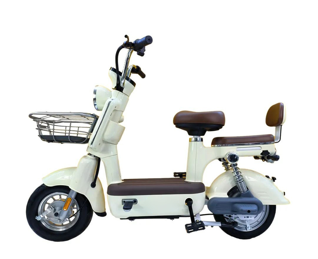 New Retro Model CIty Electric Scooter 400W 48V Macaron Color Frame LCD Display Remote Control Alarm Rear Suspension