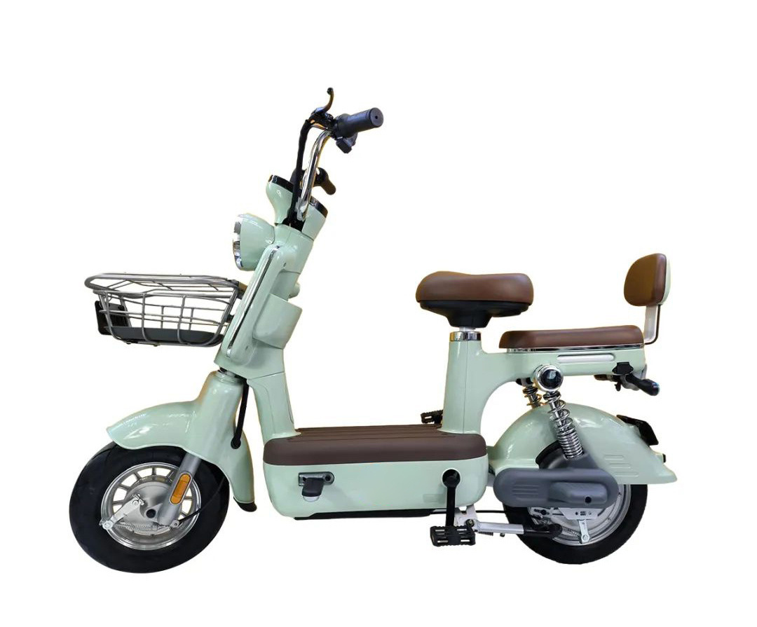 New Retro Model CIty Electric Scooter 400W 48V Macaron Color Frame LCD Display Remote Control Alarm Rear Suspension