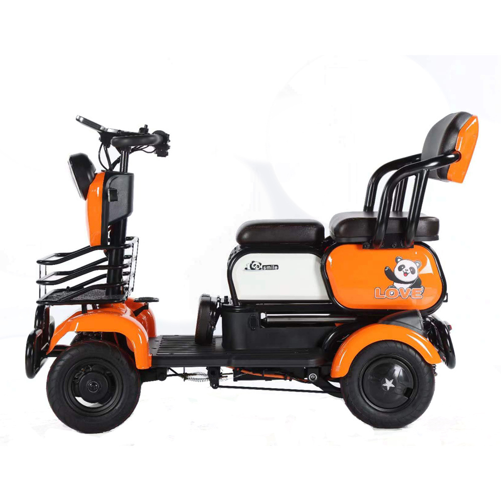 Hot Sale 600W Ebike 4 Wheel Electric Mobility Scooter City 4 Seater Electric Golf Cart With Roof