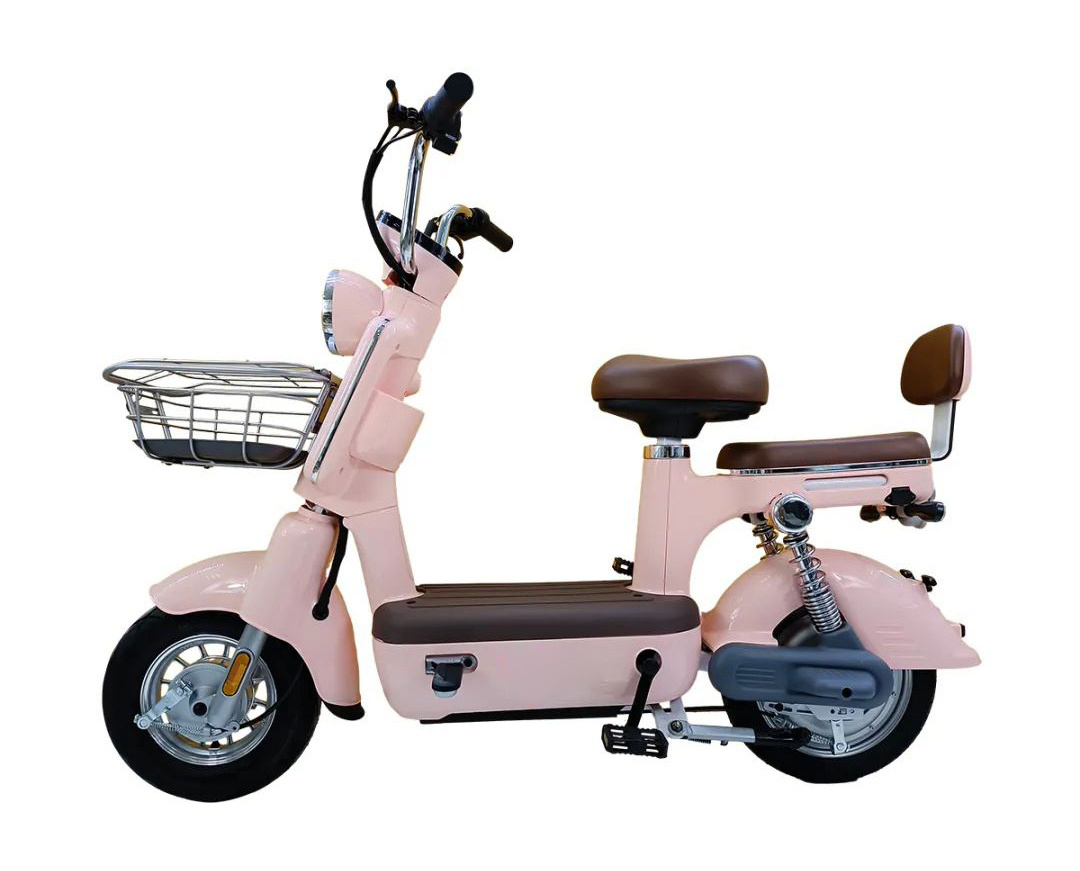 New Retro Model CIty Electric Scooter 400W 48V Macaron Color Frame LCD Display Remote Control Alarm Rear Suspension