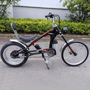 Wholesale 350W 36V Fat Tire Electric Motor Bike 20 Inch Vintage Chopper Electric Bike E Motorcycle For Adults