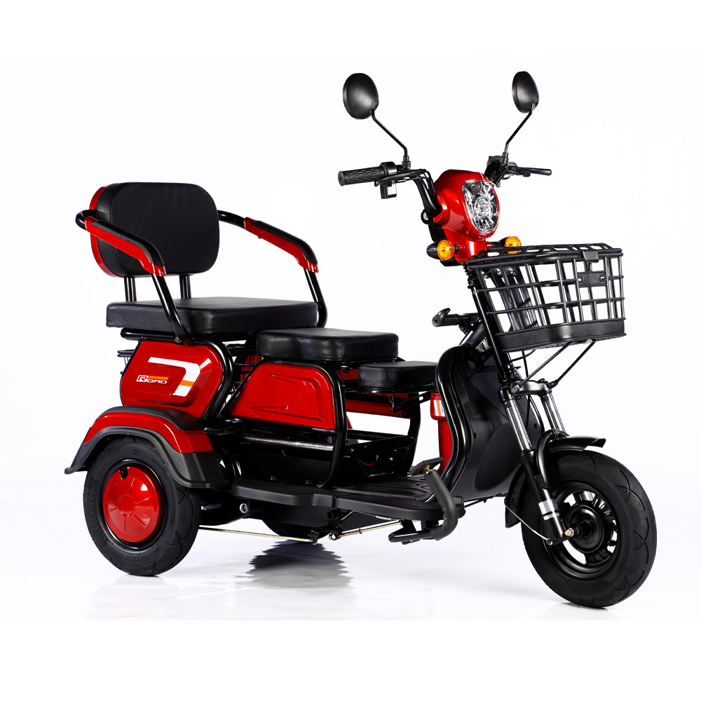 Wholesale 14 Inch Electric Cargo Tricycle Motorcycle 600W 48V E-Bike 3 Wheels Electric Bike