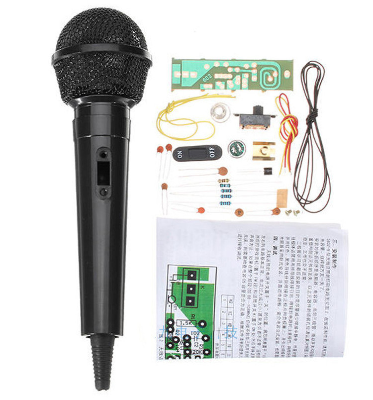 Smart Homemade FM wireless microphone kit shell FM teaching kit Electronic production DIY training circuit board parts