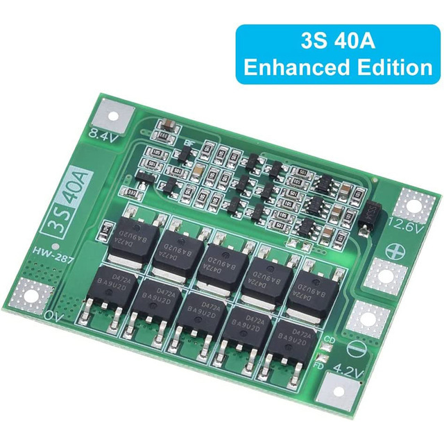 3S 4S 40A 60A Li-ion Lithium Battery Charger Protection Board 18650 BMS For Drill Motor 11.1V 12.6V/14.8V 16.8V Enhance Balance