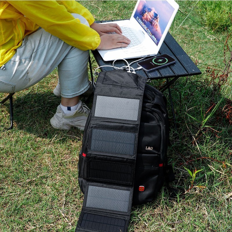 Charging Board Photovoltaic Single Crystal 5V 9V 30W Mobile Phone Fast Charging Outdoor Folding Mobile Power Supply Solar Panel