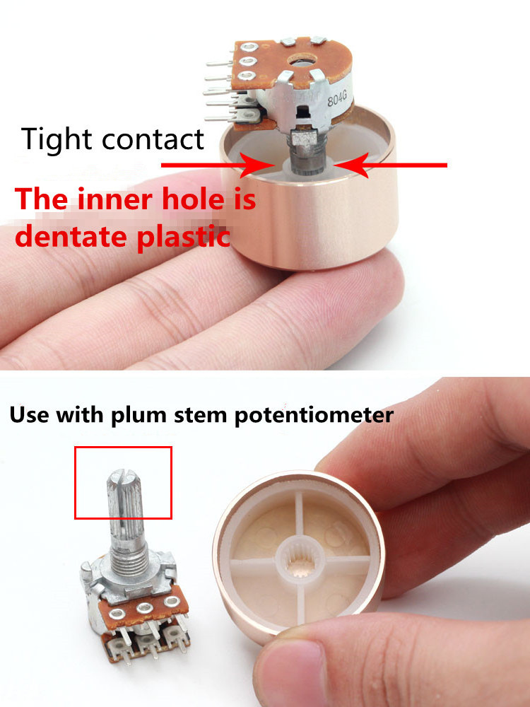 custom cnc turning Electronic Audio aluminum volume control knob