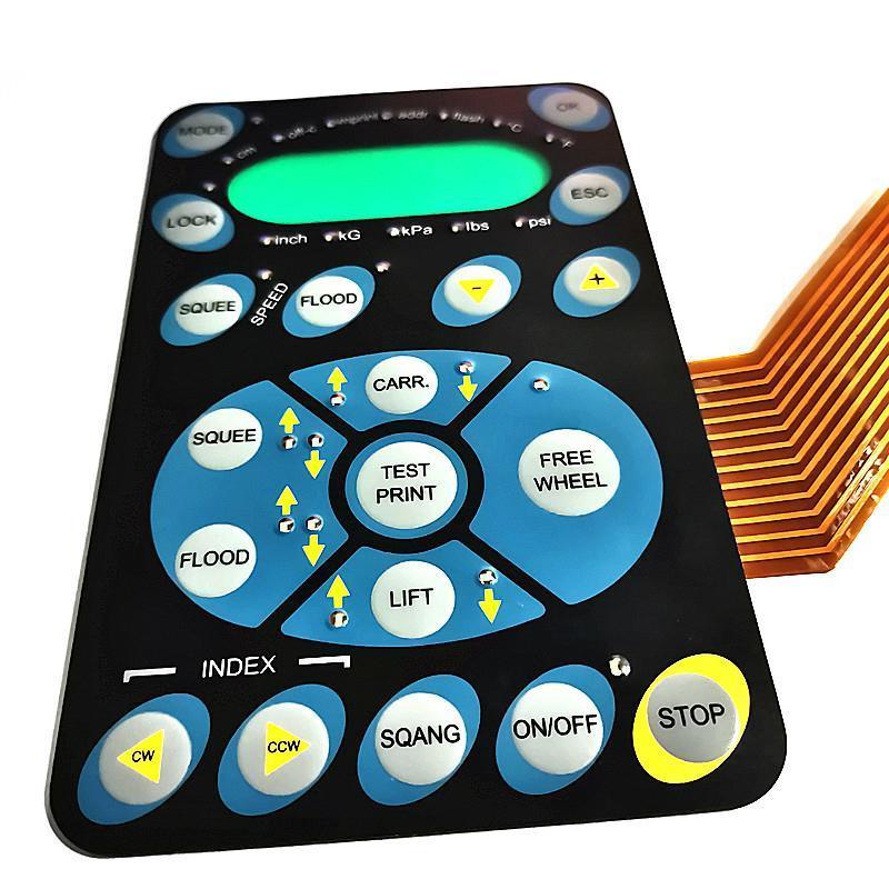 Smart Custom LED Membrane Keyboard FPC circuit membrane switch Graphic Overlay With Adhesive Sticker