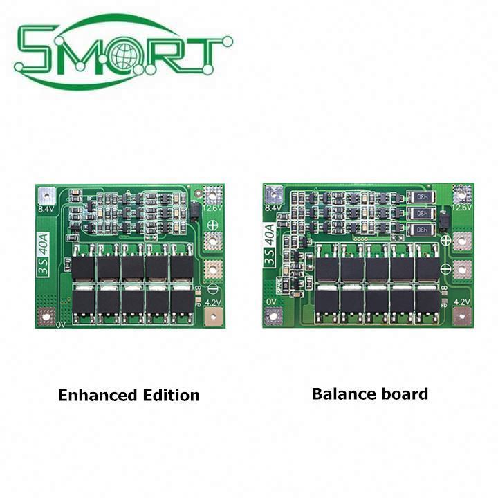 3S 4S 40A 60A Li-ion Lithium Battery Charger Protection Board 18650 BMS For Drill Motor 11.1V 12.6V/14.8V 16.8V Enhance Balance