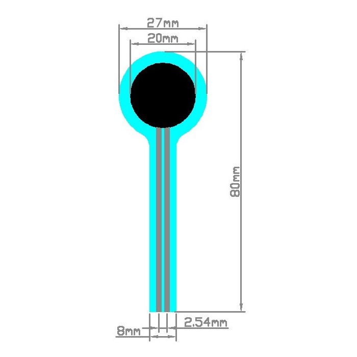 Smart Electronics D2027 piezoresistive flexible film pressure sensor foot pressure force measurement customization