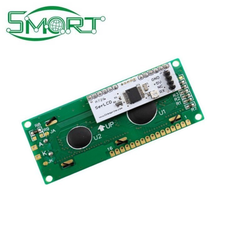 Smart Electronics Serial UART 16x2 LCD Serial port monitor 1602LCD display module