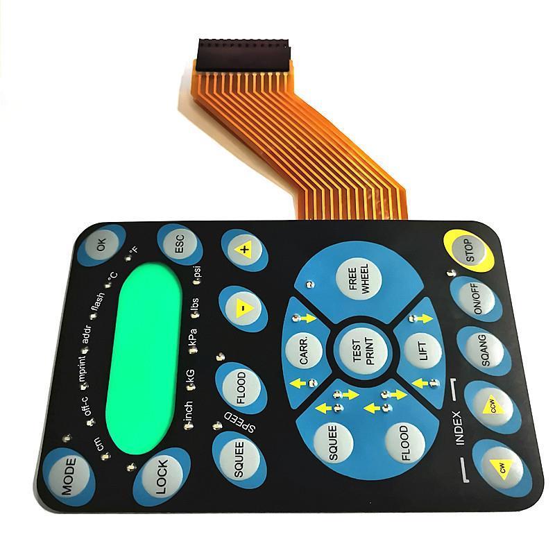 Smart Custom LED Membrane Keyboard FPC circuit membrane switch Graphic Overlay With Adhesive Sticker