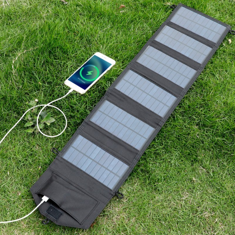 Charging Board Photovoltaic Single Crystal 5V 9V 30W Mobile Phone Fast Charging Outdoor Folding Mobile Power Supply Solar Panel