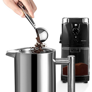 Hot Sale French Press Coffee Maker 304 Grade Stainless Steel with 4-Level Filtration Systems, 1L Coffee Press for Home Office