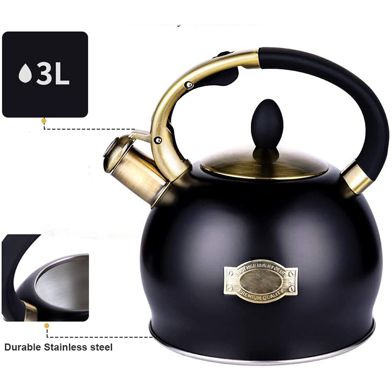 High Quality Whistling Tea Kettle 3.0L Tea Pot Stainless Steel Hot Water Teapot for ALL Stovetop