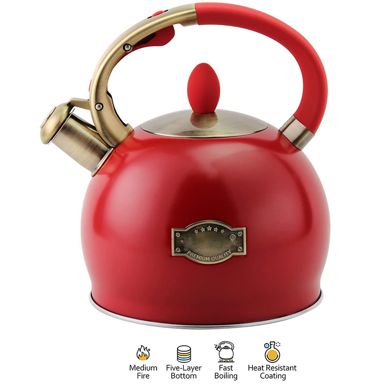 High Quality Whistling Tea Kettle 3.0L Tea Pot Stainless Steel Hot Water Teapot for ALL Stovetop