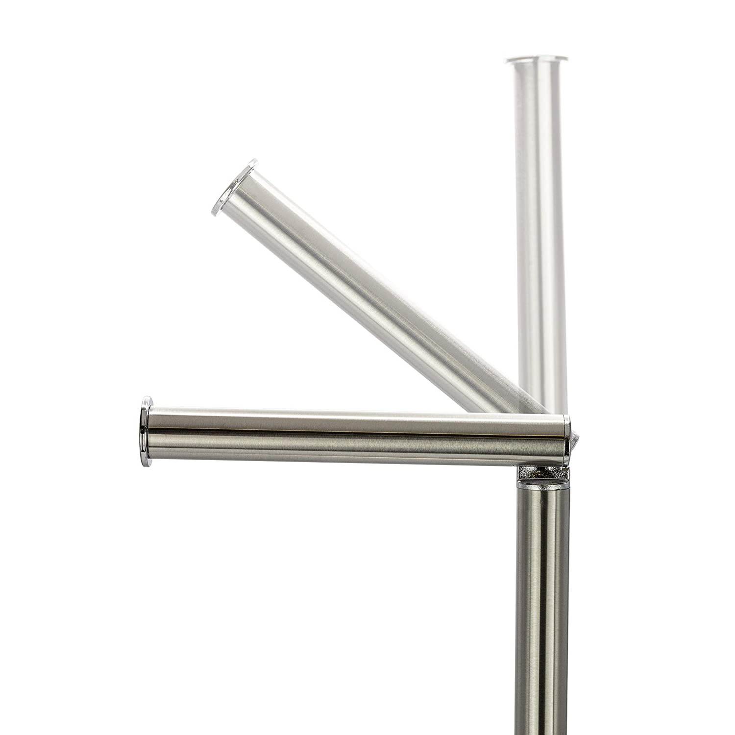 Free Standing Toilet Paper Holder Stand Stainless Steel Rustproof Tissue Roll Holder Floor Stand for Bathroom Storage