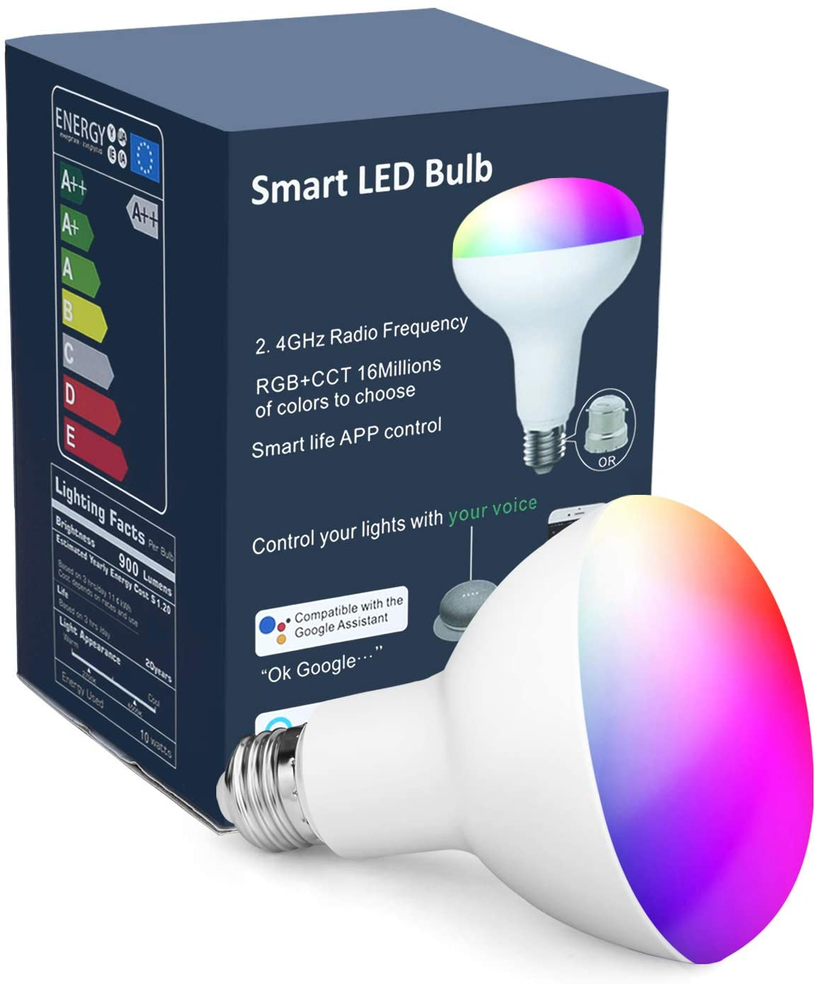 BR30 Smart Bulbs Wifi Alexa Bulb Led Light Bluetooth Speaker Edison Bulb