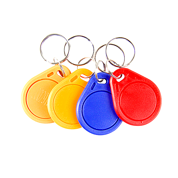 Blank Custom Logo 125KHz 13.56MHz PVC NFC Keychain Plastic Keyfob RFID Key Fob door card key