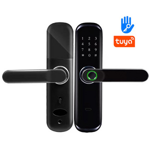 Tuya App Smart Electronic Keyless Door Entrance Electric Biometric Fingerprint Digital Door Lock