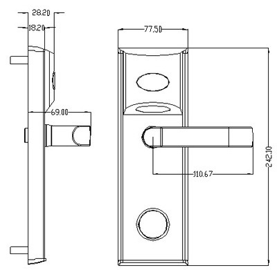 Stainless steel mortise with Deadbolt Magnetic smart digital electronic hotel locks front door locks