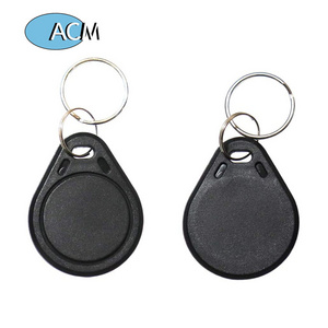 Read Only 125KHz RFID Key Fob Contactless Black Keyfob Proximity ID Keychain Token Tag for Door Lock Entry Access Control System