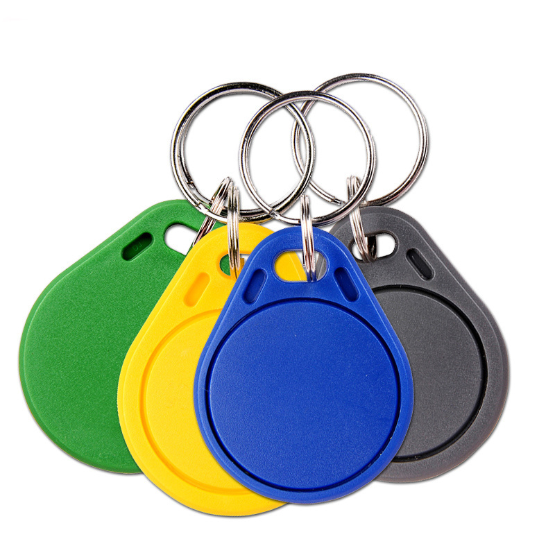 Blank Custom Logo 125KHz 13.56MHz PVC NFC Keychain Plastic Keyfob RFID Key Fob door card key