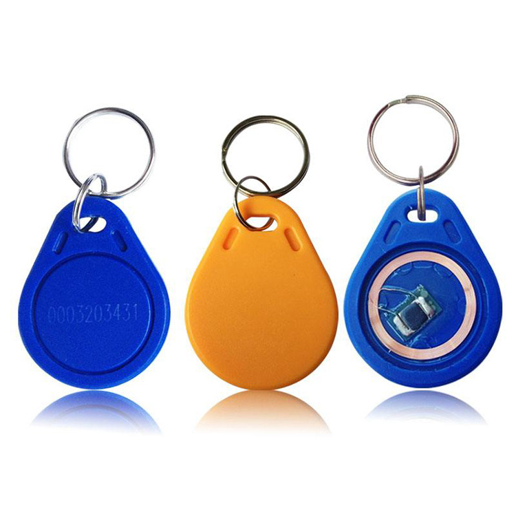 Blank Custom Logo 125KHz 13.56MHz PVC NFC Keychain Plastic Keyfob RFID Key Fob door card key