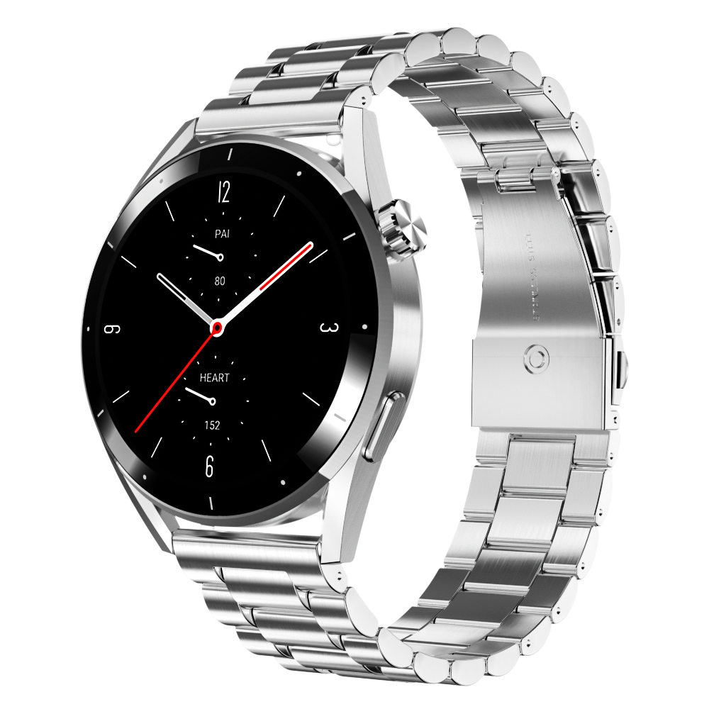 SMA Smart Care R12 Round Dial Smart Watch BT Calling Business Stainless Steel Smart Watch