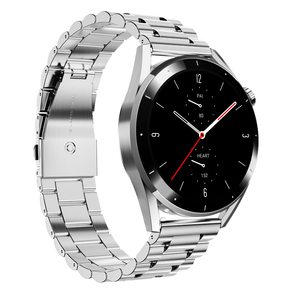 SMA Smart Care R12 Round Dial Smart Watch BT Calling Business Stainless Steel Smart Watch