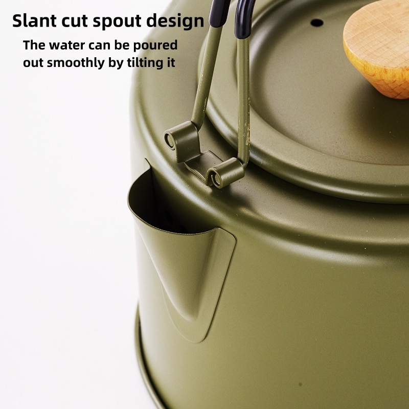 outdoor productsFood grade 304 stainless steel outdoor camping kettle portable anti scalding camping kettle