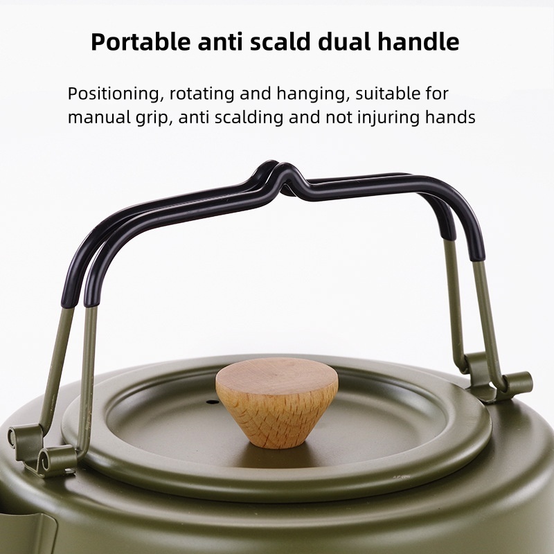 outdoor productsFood grade 304 stainless steel outdoor camping kettle portable anti scalding camping kettle