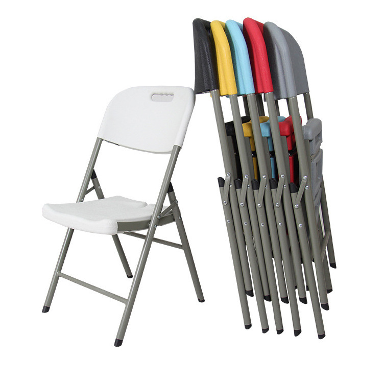 2023 Hot Selling Outdoor White Camping Plastic Folding Chair Activity Party Outdoor Plastic Chair Easy to Clean Modern Portable