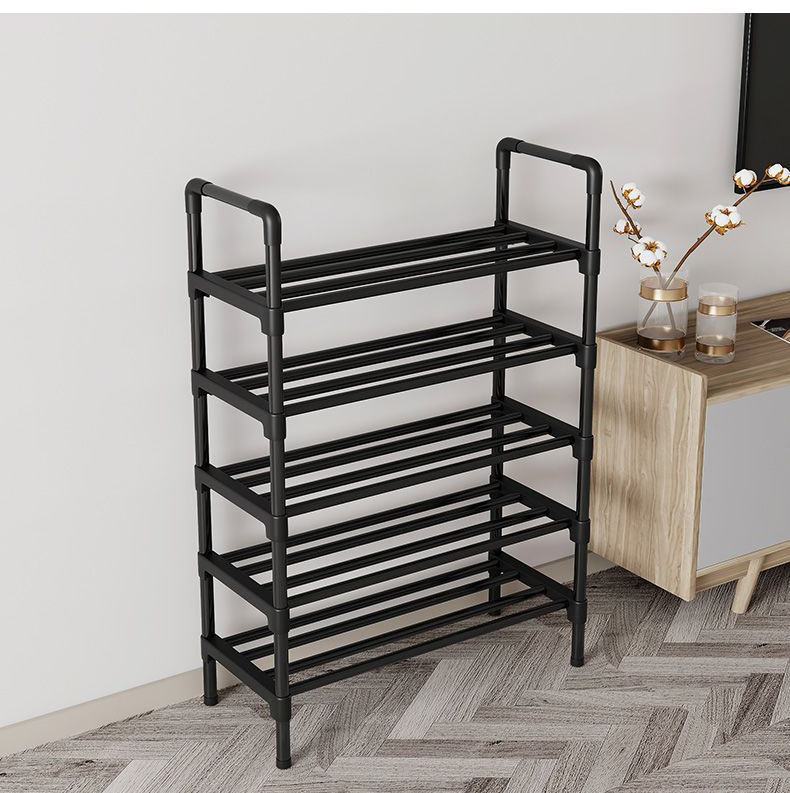 Wholesale Household Simple Shoe Storage Rack Thickened Metal Shoe Organizer Shelf Reinforced Shoe Cabinet