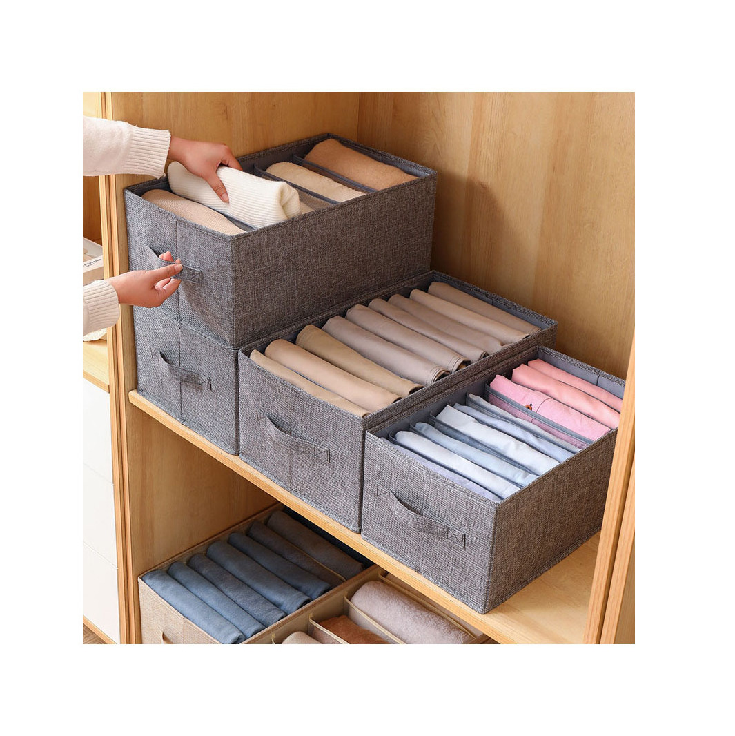 Non-Woven Fabric Wardrobe Storage Box for Pants Clothes Organizer Storage Foldable Underwear Socks Drawer Divider