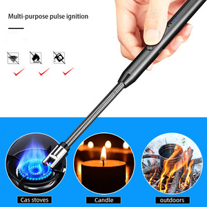 360 Degree Free Spin Kitchen BBQ Lighter Extended Electric Torches USB Rechargeable Windproof Igniter