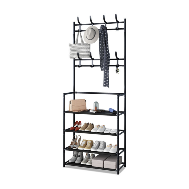 Clothes Hanger with Shoe Organizer Clothes Rack Stand with Coat and Hat Rack Clothes Hanging Rack