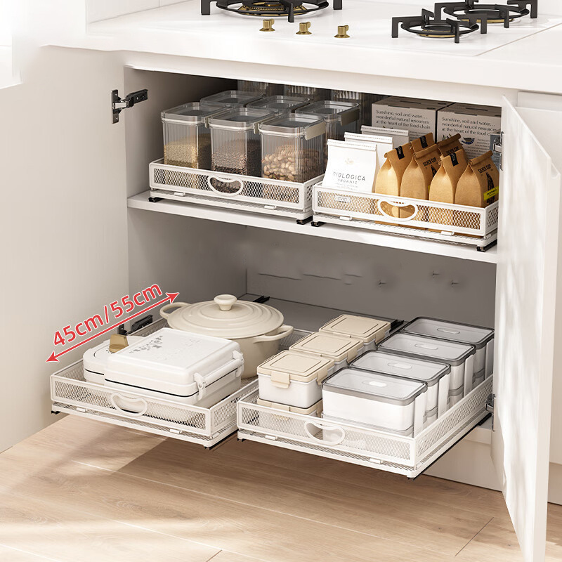 Kitchen Spice Storage Drawers Slide Out Cabinet Drawer Pull Out Wire Basket Cabinet Organizer Spice Shelf