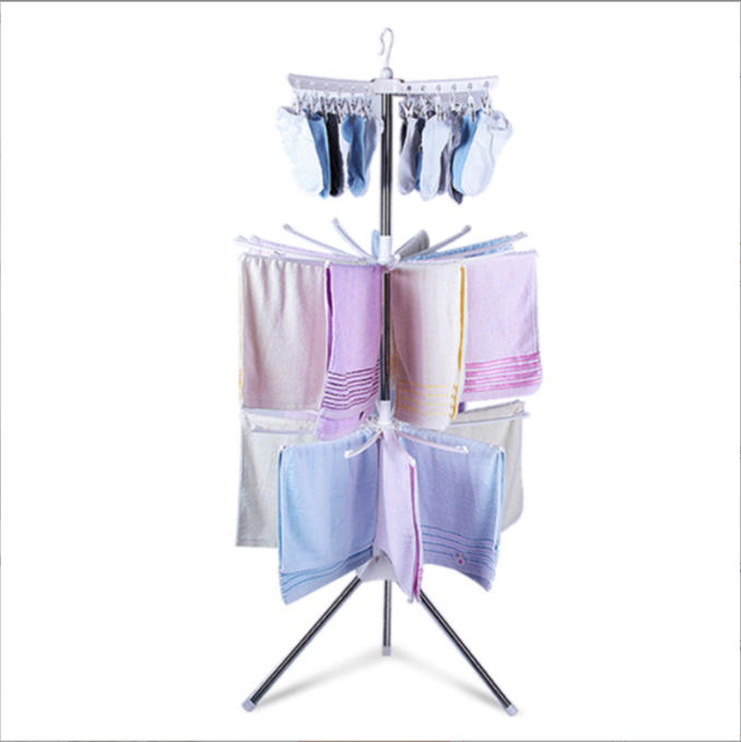 Rotating  Towel Drying Shelf  Metal Socks Under Ware Rack Household Large Capacity Hanger Air For Clothes