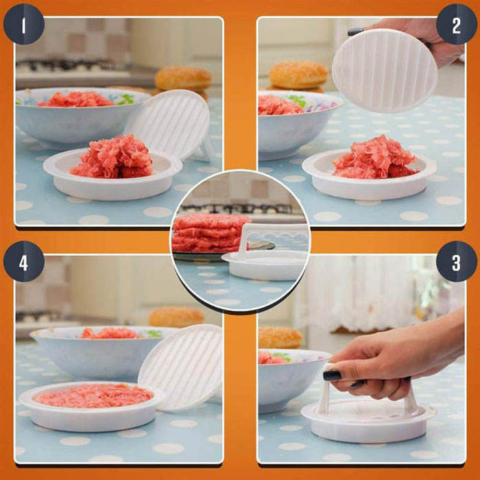 Round Hamburger Meat Press Mold Utensils PiePressing Tool Pie Pressing Machine And Beef For Kitchen Gadgets