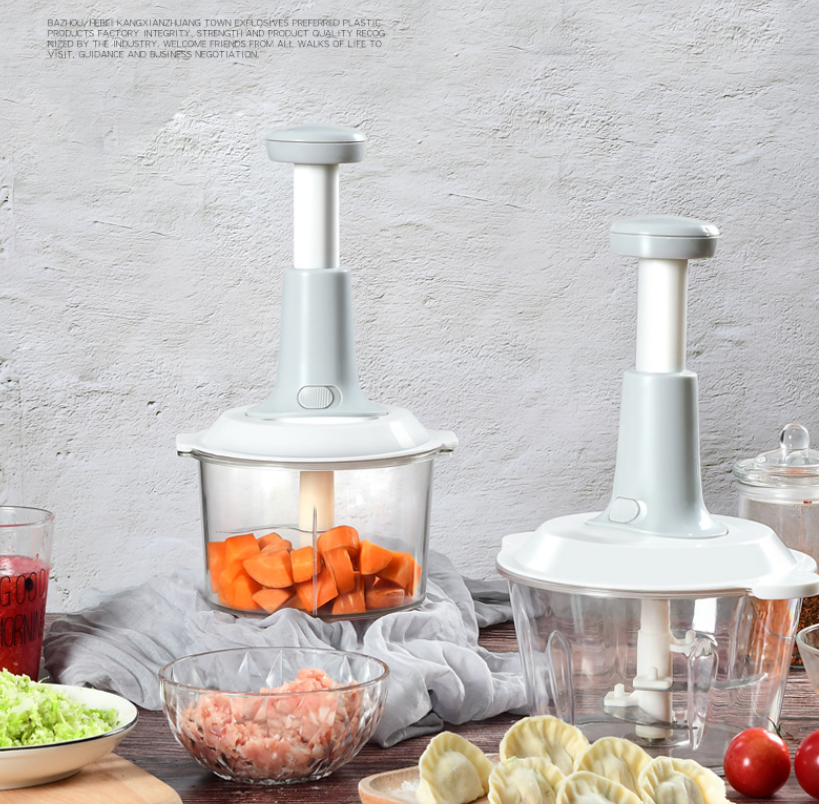 Hand Press Meat Processor Shredder Lazy Press Type Meat Grinder 1.5 L Manual Food Vegetable Chopper