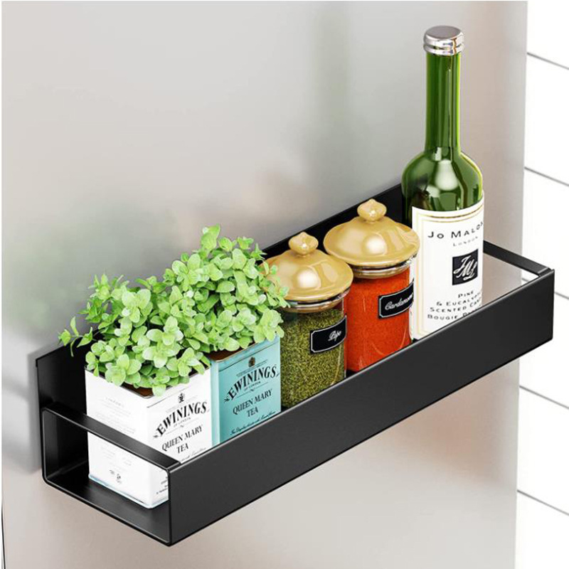 Magnetic Spice Rack Refrigerator Side Shelf Spice Storage Household Fridge Magnetic Shelf Space Saving Kitchen Organizer Rack