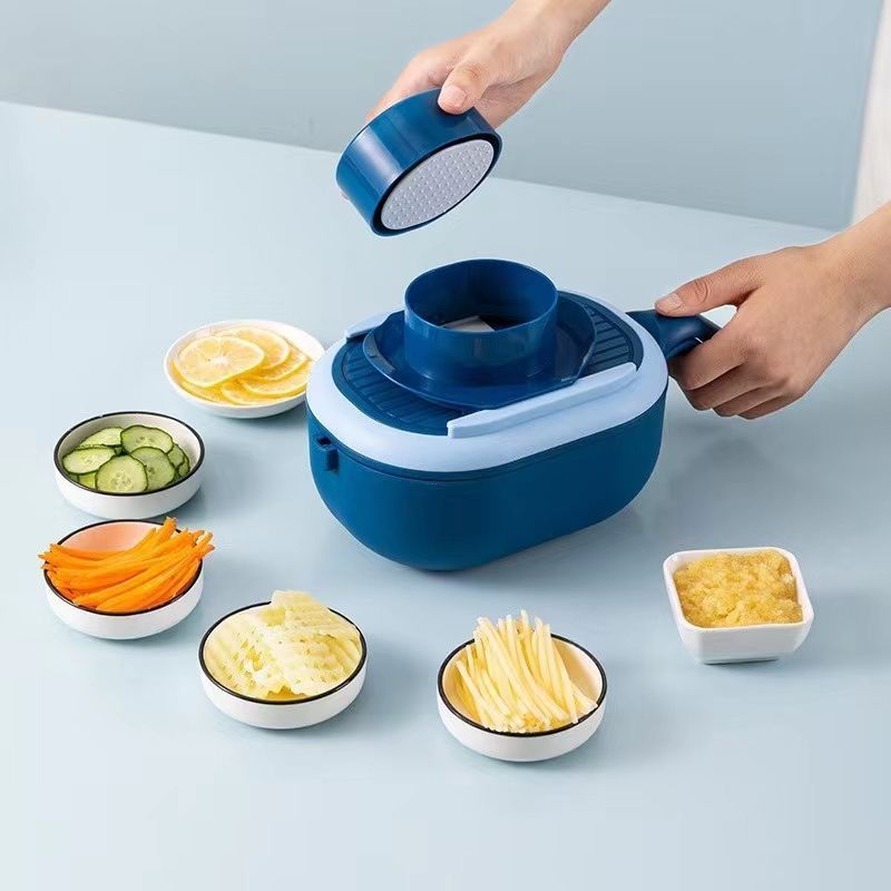 Kitchen Multifunction Box Grater With Drain Basket Plastic Potato Peeler And Slicer Chopper Manual Vegetable Cutter