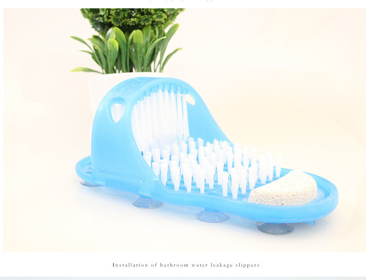 Creative Bathroom Dead Skin Lazy Foot Slippers Shower Feet Scrubber Shoe Shape Foot Cleaning Brush