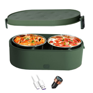 USB Heating Food Container Portable Stainless Steel Bento Lunch Boxes Electric Lunch Box Food Warmer