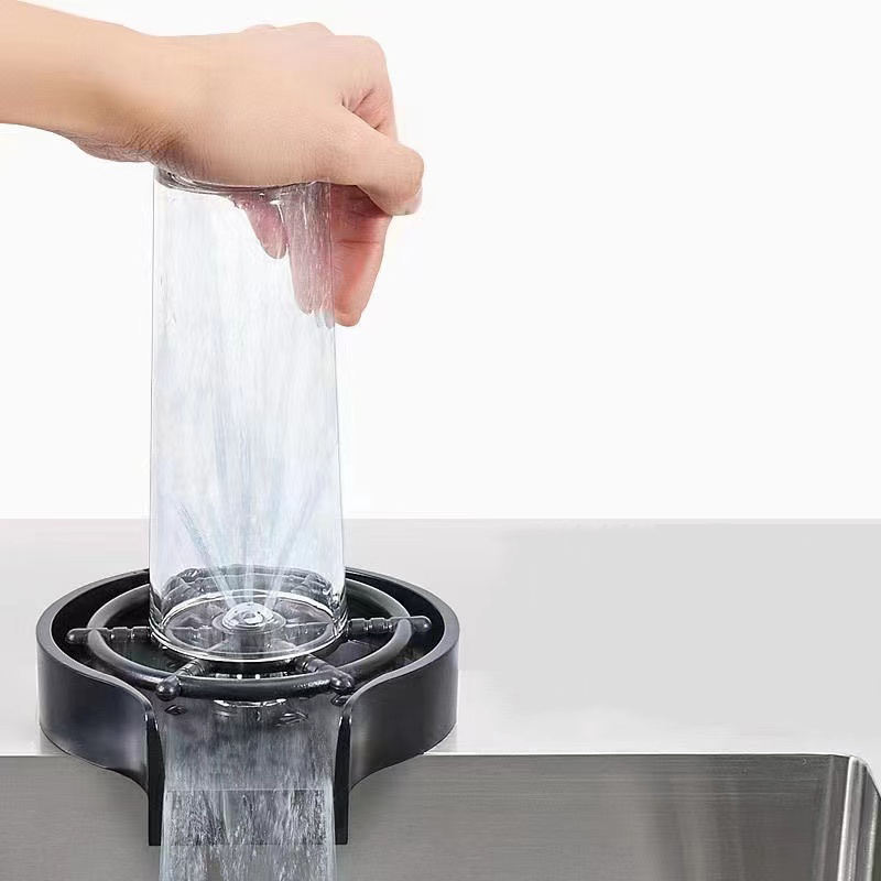 New High Pressure Spin Automatic Metal Stainless Steel Kitchen Sink Glass Cup Rinser Bottle Cleaning Washer