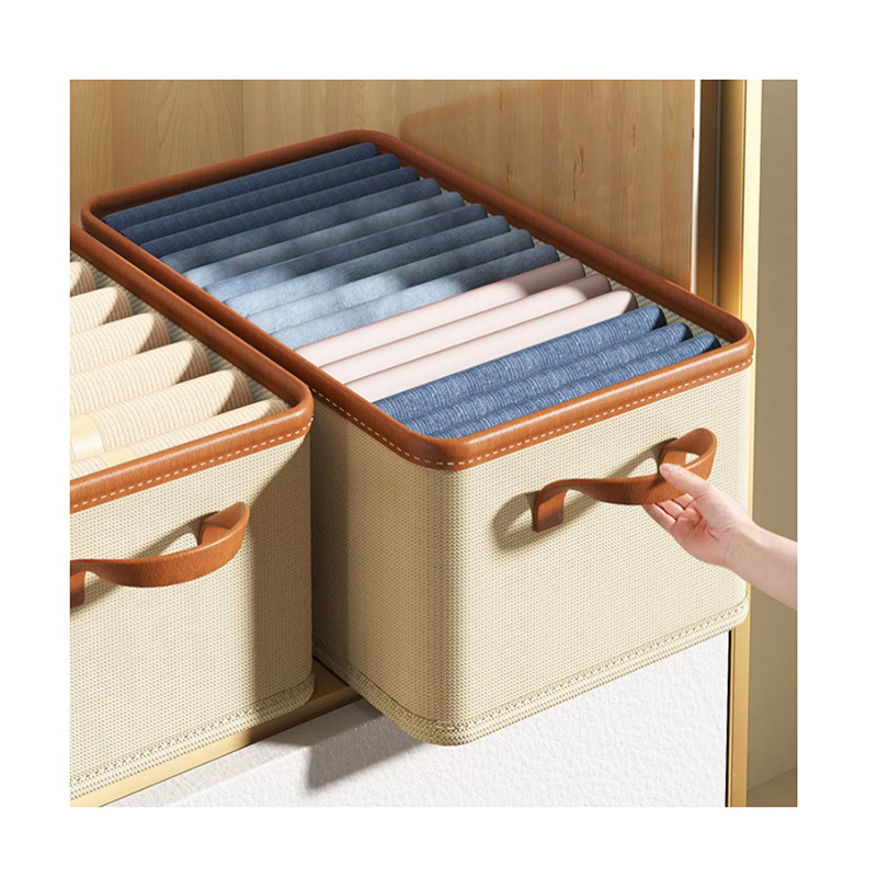 Household Closet Clothes Organizer Wardrobe Jeans Underwear Storage Box Washable Drawer Organizer For Clothes