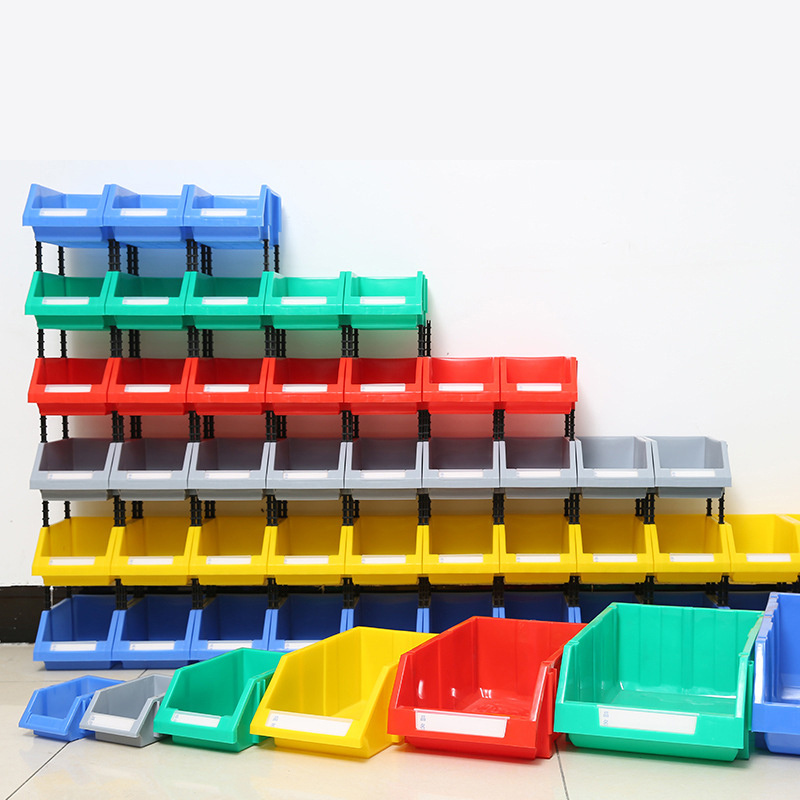 Plastic Warehouse Parts Storage Box Stackable Hardware Small Parts Organizer Bin Portable Cabinet For Tools